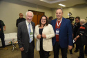 O vice-governador Darci Piana e o secretário da Agricultura, Norberto Ortigara, participaram da abertura da ExpoApras 2023.