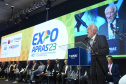 O vice-governador Darci Piana e o secretário da Agricultura, Norberto Ortigara, participaram da abertura da ExpoApras 2023.