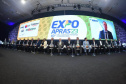 O vice-governador Darci Piana e o secretário da Agricultura, Norberto Ortigara, participaram da abertura da ExpoApras 2023.
