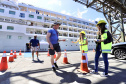Porto de Paranaguá recebe luxuoso navio e passageiros têm passeios agendados no Litoral