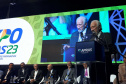 O vice-governador Darci Piana e o secretário da Agricultura, Norberto Ortigara, participaram da abertura da ExpoApras 2023
