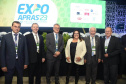 O vice-governador Darci Piana e o secretário da Agricultura, Norberto Ortigara, participaram da abertura da ExpoApras 2023.