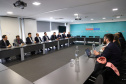 O governador Carlos Massa Ratinho Junior se encontrou nesta terça-feira (16) com o ministro da Saúde de Portugal, Manuel Pizarro. O governador conheceu as plataformas tecnológicas desenvolvidas pelo governo português para otimizar o atendimento em saúde, principalmente na rede hospitalar e de medicação - Lisboa, 16/05/2023