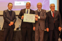 O governador em exercício Darci Piana  participa da premiação do III Ranking das 100 Maiores Sociedades Anônomas do Paraná.