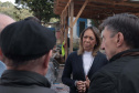Flávia Arantes do Nascimento, que é uma das filhas de Pelé, visitou nesta sexta-feira (12) as obras de construção das pistas de skate anexas ao Ginásio do Tarumã, em Curitiba.