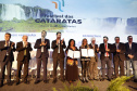 18ª edição, o Festival das Cataratas promoveu, na noite desta quarta-feira (31), no Hotel Recanto Cataratas, a solenidade de abertura do evento. Contou com a participação do governador do Paraná, Carlos Massa Ratinho Junior, Daniela Carneiro, ministra de Turismo do Brasil, e Sofía de Montiel de Afara, ministra do Turismo do Paraguai.