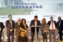 18ª edição, o Festival das Cataratas promoveu, na noite desta quarta-feira (31), no Hotel Recanto Cataratas, a solenidade de abertura do evento. Contou com a participação do governador do Paraná, Carlos Massa Ratinho Junior, Daniela Carneiro, ministra de Turismo do Brasil, e Sofía de Montiel de Afara, ministra do Turismo do Paraguai.