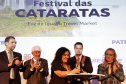 18ª edição, o Festival das Cataratas promoveu, na noite desta quarta-feira (31), no Hotel Recanto Cataratas, a solenidade de abertura do evento. Contou com a participação do governador do Paraná, Carlos Massa Ratinho Junior, Daniela Carneiro, ministra de Turismo do Brasil, e Sofía de Montiel de Afara, ministra do Turismo do Paraguai.