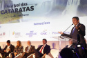 18ª edição, o Festival das Cataratas promoveu, na noite desta quarta-feira (31), no Hotel Recanto Cataratas, a solenidade de abertura do evento. Contou com a participação do governador do Paraná, Carlos Massa Ratinho Junior, Daniela Carneiro, ministra de Turismo do Brasil, e Sofía de Montiel de Afara, ministra do Turismo do Paraguai.