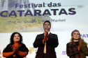 18ª edição, o Festival das Cataratas promoveu, na noite desta quarta-feira (31), no Hotel Recanto Cataratas, a solenidade de abertura do evento. Contou com a participação do governador do Paraná, Carlos Massa Ratinho Junior, Daniela Carneiro, ministra de Turismo do Brasil, e Sofía de Montiel de Afara, ministra do Turismo do Paraguai.