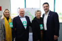 Lapa, 30 de junho de 2023 - O governador Carlos Massa Ratinho Jr., o vice-presidente Geraldo Alckimin e o presidemte do Grupo Potencial, Arnoldo Hammerschimidt lançam a pedra fundamental da esmagadora de soja para produção de biodiesel.