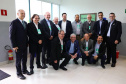 Lapa, 30 de junho de 2023 - O governador Carlos Massa Ratinho Jr., o vice-presidente Geraldo Alckimin e o presidemte do Grupo Potencial, Arnoldo Hammerschimidt lançam a pedra fundamental da esmagadora de soja para produção de biodiesel.