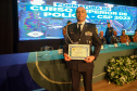 O governador em exercício Darci Piana participou nesta segunda (24) no Museu Oscar Niemeyer, em Curitiba, da formatura de 35 oficiais da Polícia Militar e do Corpo de Bombeiros no Curso Superior de Polícia