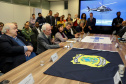 Vice Governador Darci Piana participa  de encontro com os parceiros envolvidos na retomada do Serviço Aeromédico da PRF no Paraná - Foto: Ari Dias/AEN