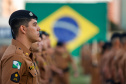 Governador Carlos Massa Ratinho Junior participa da cerimônia que marca a conclusão do treinamento dos novos policiais militares.