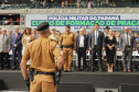 Curitiba, 12 de setembro de 2023 - O governador Carlos Massa Ratinho Jr. participa da formatura de soldados da Polícia Militar do Paraná na Ligga Arena.