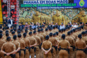 Governador Carlos Massa Ratinho Junior participa da cerimônia que marca a conclusão do treinamento dos novos policiais militares.