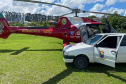 Paraná está ajudando nos atendimentos em Santa Catarina com equipe aérea e helicóptero