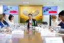  reunião entre o governador Carlos Massa Ratinho Junior e o chefe do governo regional, Jakub Chelstowkski, durante visita da comitiva polonesa à Curitiba. 