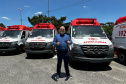 Paraná recebe 15 ambulâncias do Ministério da Saúde para reforçar atendimento de urgência
