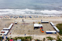 Matinhos, 27 de janeiro de 2024 - Estrutura da Arena Verão Maior Paraná em Caiobá.