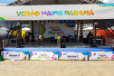 Matinhos, 27 de janeiro de 2024 - Estrutura da Arena Verão Maior Paraná em Caiobá.
