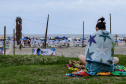 Janeiro, 27 de janeiro de 2024 - Balão na estrutura da Arena Verão Maior Paraná em Caiobá.