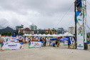 Janeiro, 27 de janeiro de 2024 - Balão na estrutura da Arena Verão Maior Paraná em Caiobá.