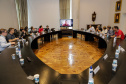 Curitiba, 22 de fevereiro de 2024 - Reunião do Grupo de Trabalho Turismo Religioso na Sala dos Governadores, Palácio Iguaçu.