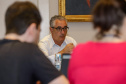 Curitiba, 22 de fevereiro de 2024 - Reunião do Grupo de Trabalho Turismo Religioso na Sala dos Governadores, Palácio Iguaçu.