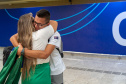 Embarque dos alunos do programa Ganhando o Mundo.