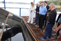 O governador em exercício Darci Piana recebeu o ministro da Pesca e Aquicultura, André de Paula, em uma visita a produtores de tilápia em Alvorada do Sul e Bela Vista do Paraíso, na região Norte do Paraná, nesta segunda-feira (15). 