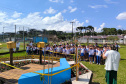 Estudantes de União da Vitória recebem Jardim de Água e Mel da Sanepar