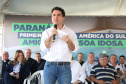 Com piscina e mobília, Ratinho Junior inaugura Condomínio do Idoso de Arapongas