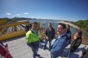 Governador Carlos Massa Ratinho Junior visita a obra da Ponte de Guaratuba.