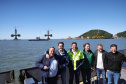 Governador Carlos Massa Ratinho Junior visita a obra da Ponte de Guaratuba.
