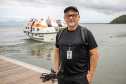 Portos do Paraná reforça turismo internacional com chegada de cruzeiro à Ilha do Mel