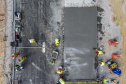 São José dos Pinhais, 23 de outubro de 2025 - Pavimentanção em concreto entre SJP e Mandirituba.