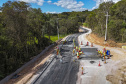 São José dos Pinhais, 23 de outubro de 2025 - Pavimentanção em concreto entre SJP e Mandirituba.