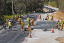 São José dos Pinhais, 23 de outubro de 2025 - Pavimentanção em concreto entre SJP e Mandirituba.