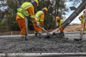 São José dos Pinhais, 23 de outubro de 2025 - Pavimentanção em concreto entre SJP e Mandirituba.