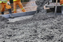 São José dos Pinhais, 23 de outubro de 2025 - Pavimentanção em concreto entre SJP e Mandirituba.