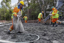 São José dos Pinhais, 23 de outubro de 2025 - Pavimentanção em concreto entre SJP e Mandirituba.