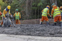 São José dos Pinhais, 23 de outubro de 2025 - Pavimentanção em concreto entre SJP e Mandirituba.