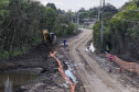 São José dos Pinhais, 23 de outubro de 2025 - Pavimentanção em concreto entre SJP e Mandirituba.