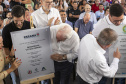 Londrina, 25 de outubro de 2024 - O governador em exercício Darci Piana inaugura residencial com 512 apartamentos dentro do programa Casa Fácil Paraná.