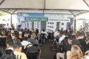 Londrina, 25 de outubro de 2024 - O governador em exercício Darci Piana inaugura residencial com 512 apartamentos dentro do programa Casa Fácil Paraná.