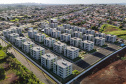 Londrina, 25 de outubro de 2024 - O governador em exercício Darci Piana inaugura residencial com 512 apartamentos dentro do programa Casa Fácil Paraná.