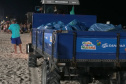 Sanepar - Trabalho da Sanepar durante a madrugada garante praias limpas e seguras após shows no Litoral
