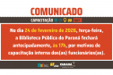 BPP - Comunicado capacitação